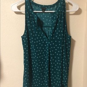 Ann Taylor teal floral tank
